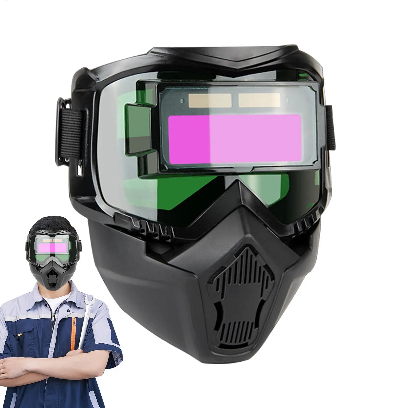 Welder Helmet Auto Darkening Welding Protector Shield Soldering Protective Hood Welder Face Protector for Metal Processing