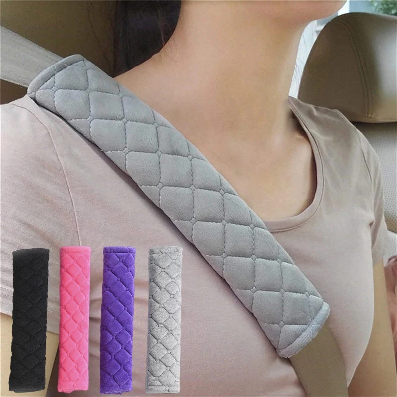 2PCS Car Seatbelt Shoulder Sleeves Full Wrap Soft Velvet Anti Strangulation Anti Abrasion Suitable For All Cars And Backpacks