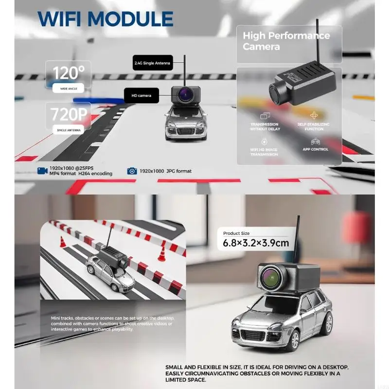 Interactive Remote Control Car Model Toy with Camera and Real Time Transmission L8RB