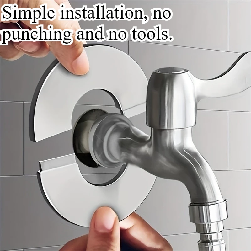

1pcs Stainless Steel Decorative Cover for Faucet AC Hole Wall Cover Gas Heater Pipe Easy Installation