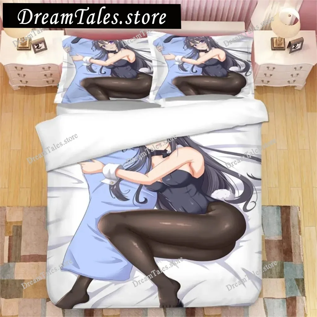 

Japanese Anime Sakurajima Mai 3D Printed Bedding Set Duvet Covers Pillowcases Comforter Bedding Set Bedclothes Bed Linen741