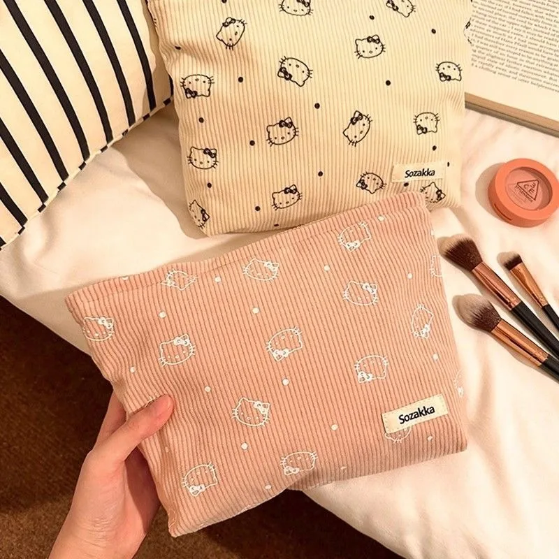 حقيبة مستحضرات التجميل النسائية من سانريو، حقيبة مستحضرات التجميل المحمولة، حقيبة مكياج سروال قصير ذات سعة كبيرة، حقيبة أدوات الزينة، حقيبة مكياج للسفر