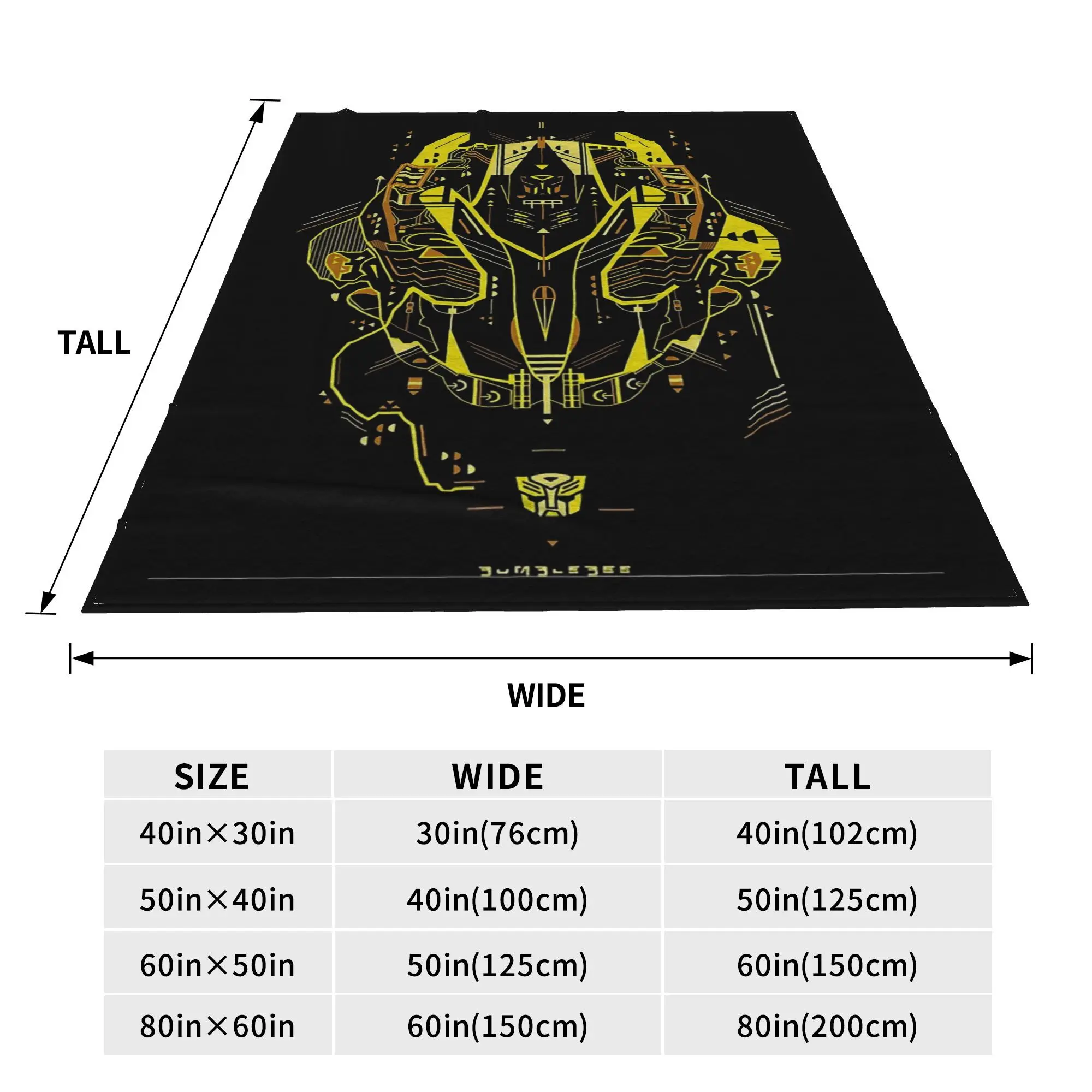 Bumblebee Blankets Soft Warm Flannel Throw Blanket Bedding for Bed Living room Picnic Travel Home Couch