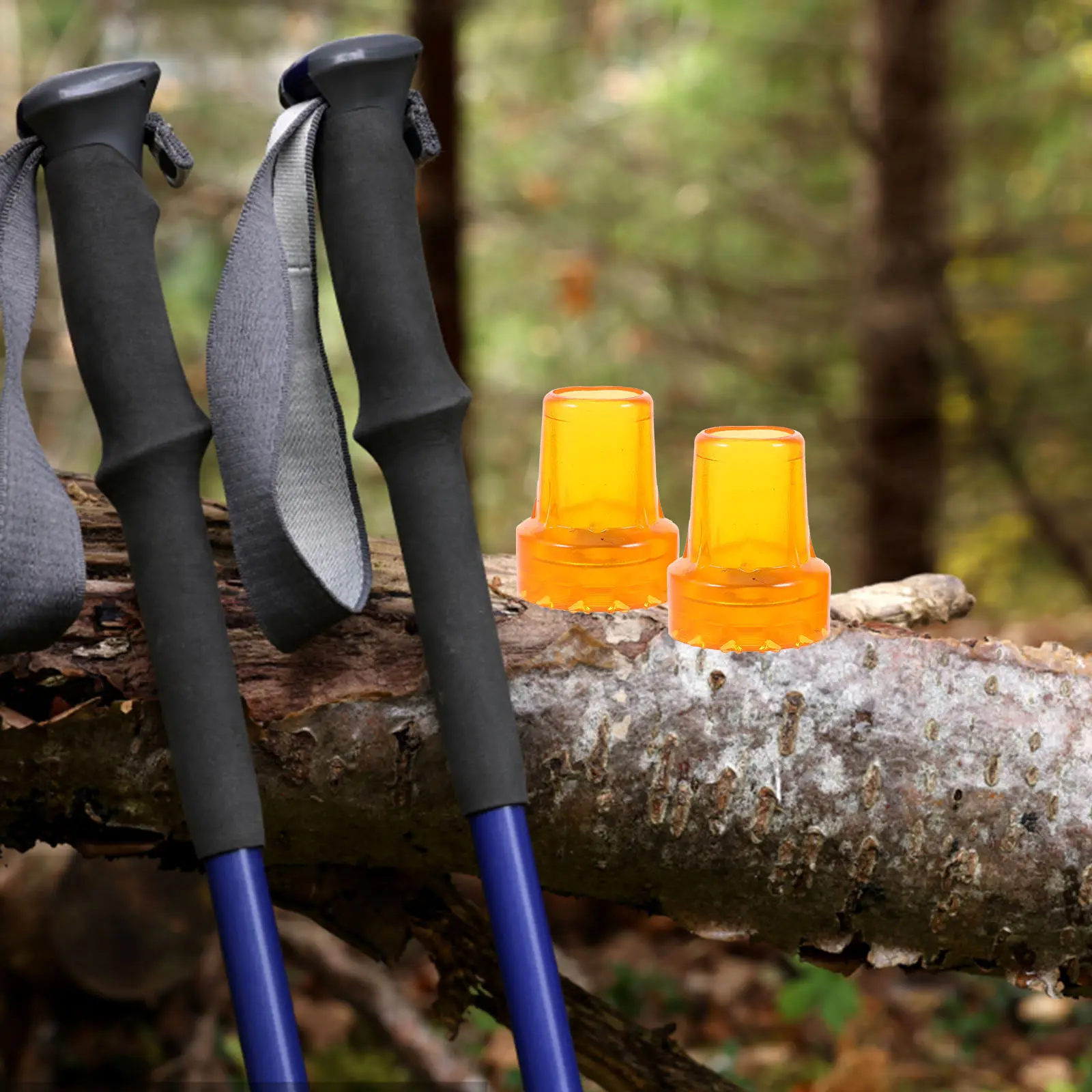 2pcs Wear-Resistant Anti-Skid Crutch Tips for Canes, Trekking & Hiking Poles – Enhanced Stability Grip
