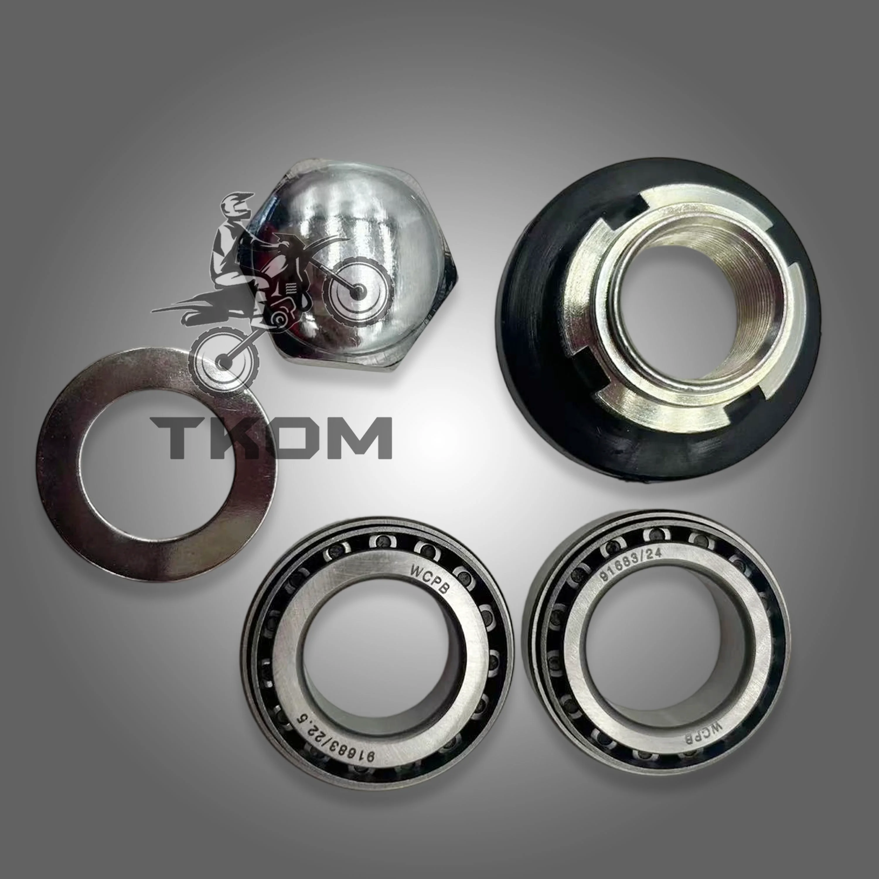 Kit de rodamiento cónico de varilla de dirección CT70, rodamientos de vástago de dirección tipo aguja para Moto para Honda Z50 CT70 CT90 ATC70