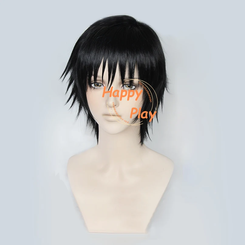 Men Toji Fushiguro Toji Cosplay Wig Short Black Unisex Cos Anime Wigs Heat Resistant Synthetic Hair Fushiguro Megumi Father Wig