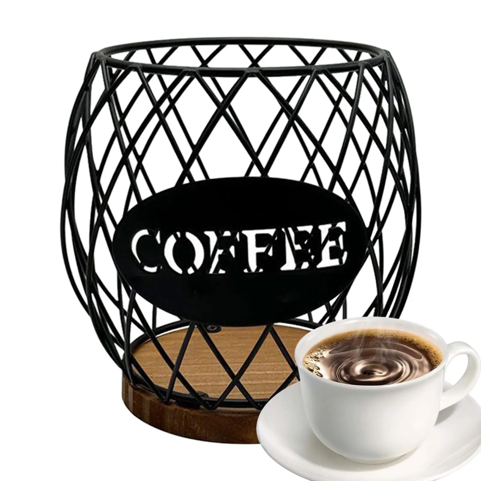 מיכל מתכת לאחסון קפסולות קפה, מתקן לארגון קפסולות קפה על השיש לבית, בית קפה, מלון, מזווה, בית חווה