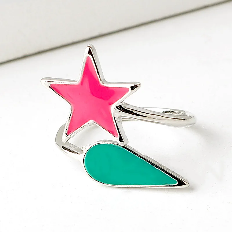 애니메이션 HUNTER×HUNTER 코스프레 펜던트 목걸이 키 체인 그림 Hisoka 스타 물방울 반지 귀걸이 소품 액세서리 팬 선물