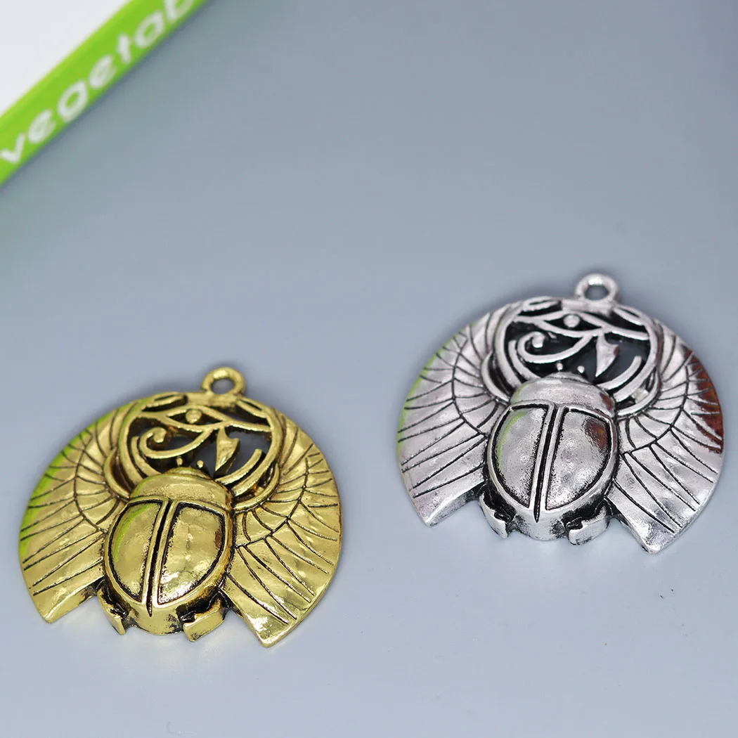 1 Uds. Colgante de Ojo de Horus escarabajo, collar DIY, fabricación de joyas, escarabajo egipcio, Wadjet, amuleto antiguo, protección, escarabajo simbólico