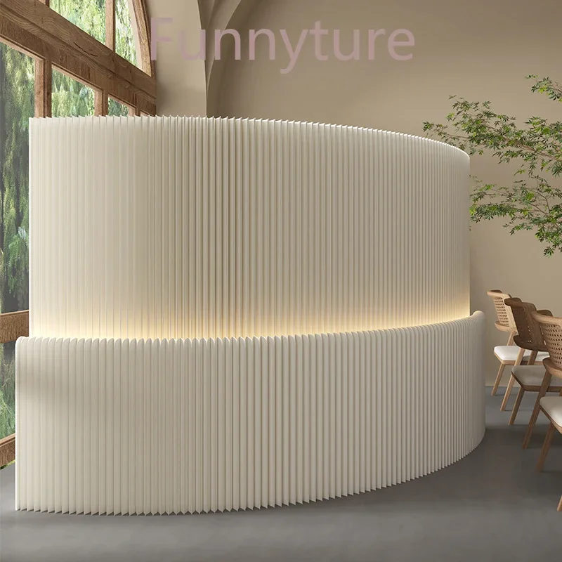 บูธฉากกั้นห้องพับกระดาษ ผนังกระดาษ ห้องนั่งเล่น พื้นหลังนิทรรศการฉากกั้นสร้างสรรค์ เกือบจะรายงานแผงแบ่งห้อง