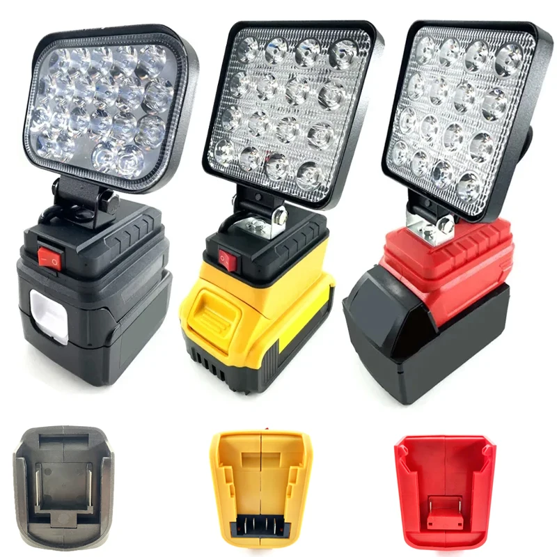 

For Makita/Dewalt/Milwaukee 18V Li-ion Battery 3/4 inch Emergency Flood Lamp Camping lamp Portable LED Work Light Flashlight