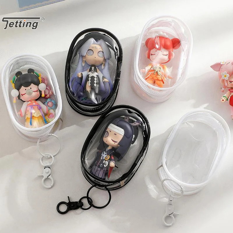 Jewelry Organizer Transparent Storage Box Pouch Mystery Box Keychain Bags Storage Case Thicken Wallet Cute Doll Bag Organization