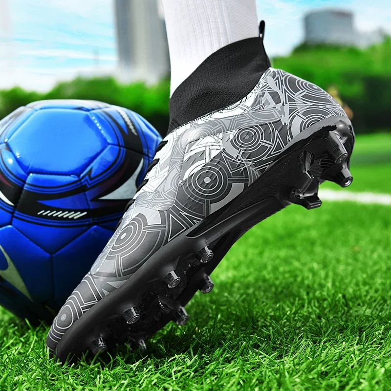 Hotsale Kelendőség mens Futball cleats Magas légnyomású levegő Boka Futball-labda cipők stv spikes kültéri Futball traing Cipőtisztító számára férfiak Nők Futball Gyermek cipők