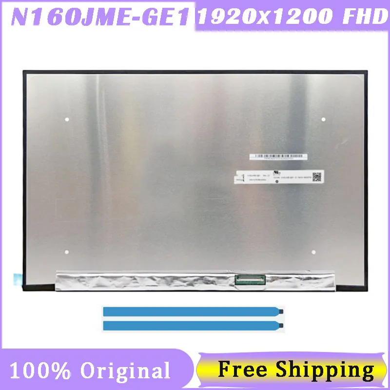 

16 Inch 40 Pin EDP Screen N160JME-GE1 N160JME GE1 1920X1200 FHD 100% sRGB 165HZ LCD Panel Replacement Matrix