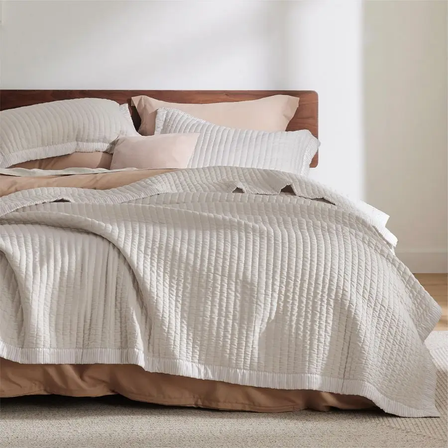 

Комплект постельного белья King Size: легкое стеганое одеяло-покрывало из вельвета с узором, 3 предмета, 100% хлопок