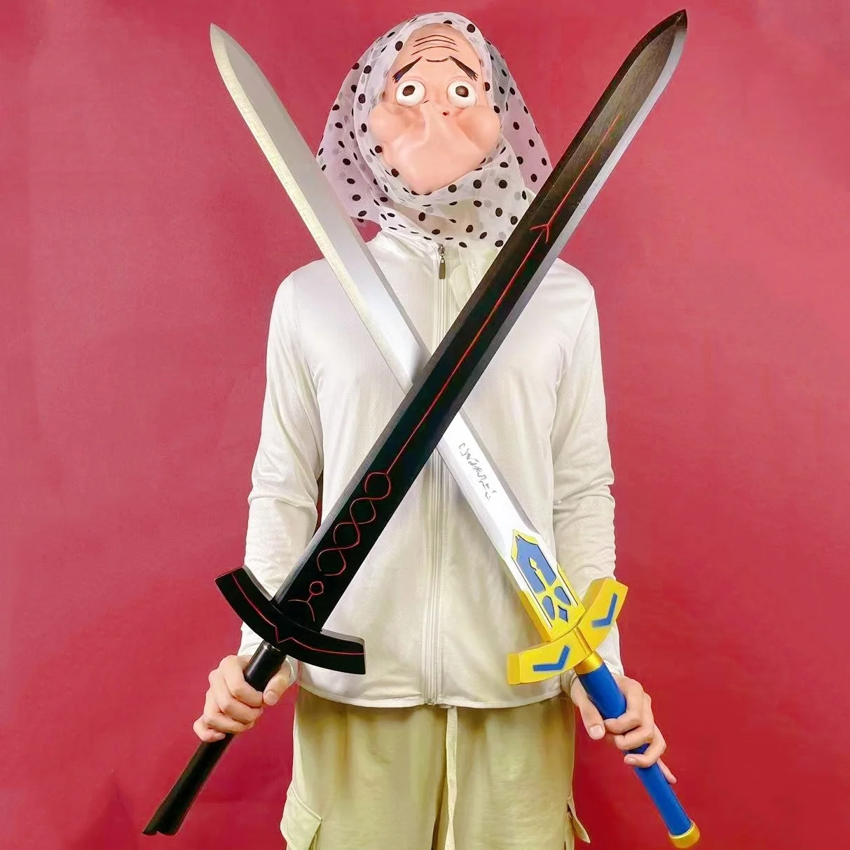 Katana Sabre de 110 cm, Réplica de la Espada Excalibur del Anime Fate/stay night, Accesorio de Cosplay, Katana Japonesa de Tamaño Real, Cuchillo de Samurái Ninja, Juguete de Regalo