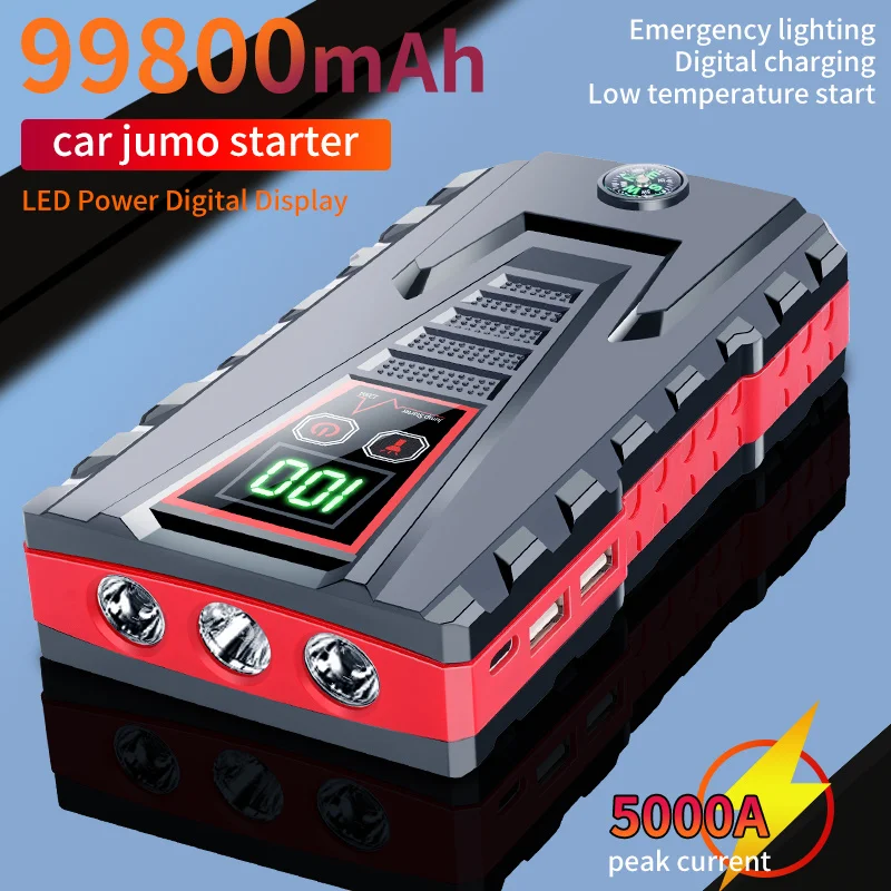 99800mAh AUTO Jump Starter Power Bank 2500A 12V batteria portatile per AUTO Starter emergenza AUTO Booster dispositivo di avviamento Jump Start