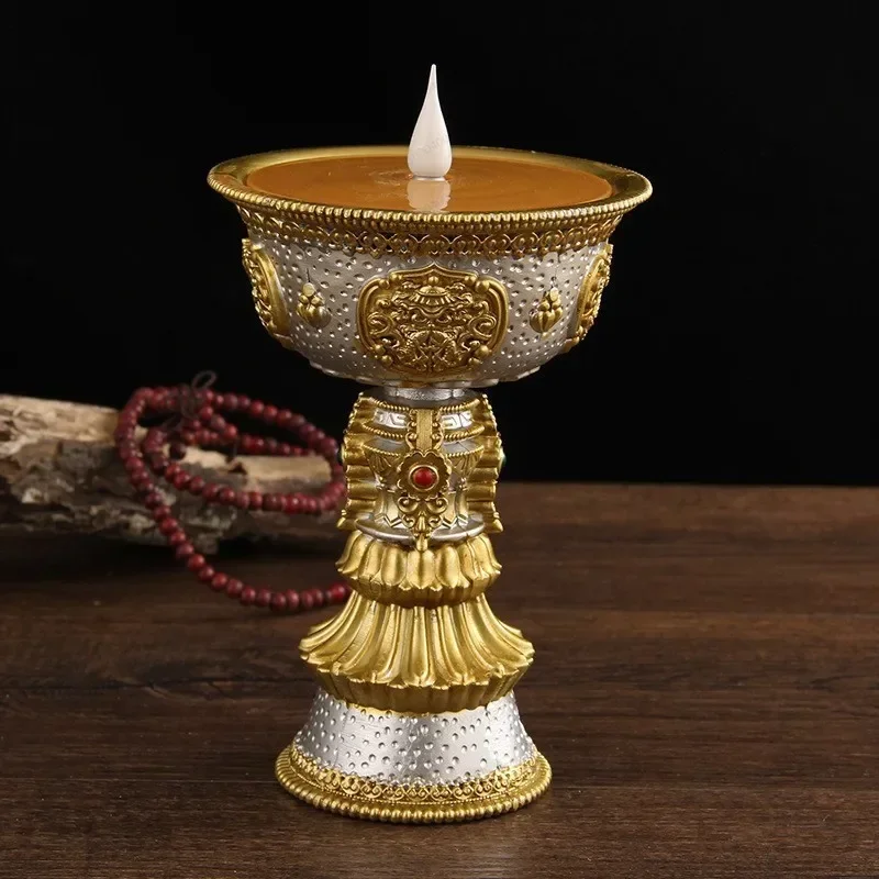 Special In front of the electronic ghee seat, LED Changming auspicious charging ghee lamp is supplied to Buddha household.