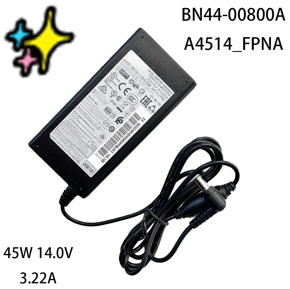 HW-J6001 HW-J6001/ZF HWJM25 is for AC Monitor Adapter Power Charger 14.0V 3.22A 45W A4514_FPNA BN4400800A BN44-00800A