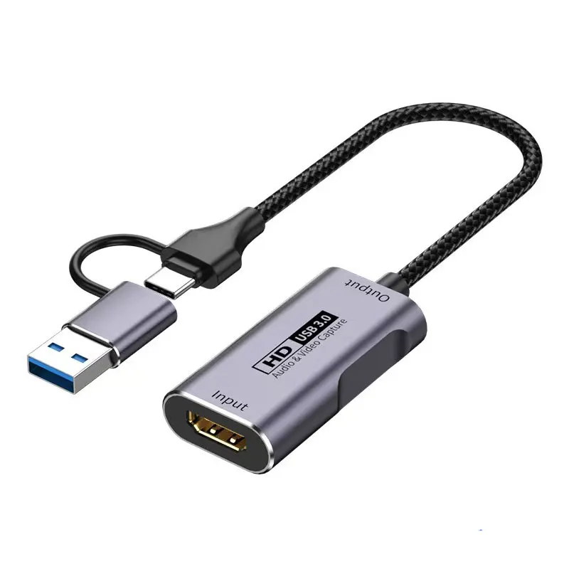 

USB 3.0 Video Capture 4K 30Hz input 1080P 60fps HDMI-compatible Recording For Switch PC PS5 4 Camera Live Stream Record Meeting