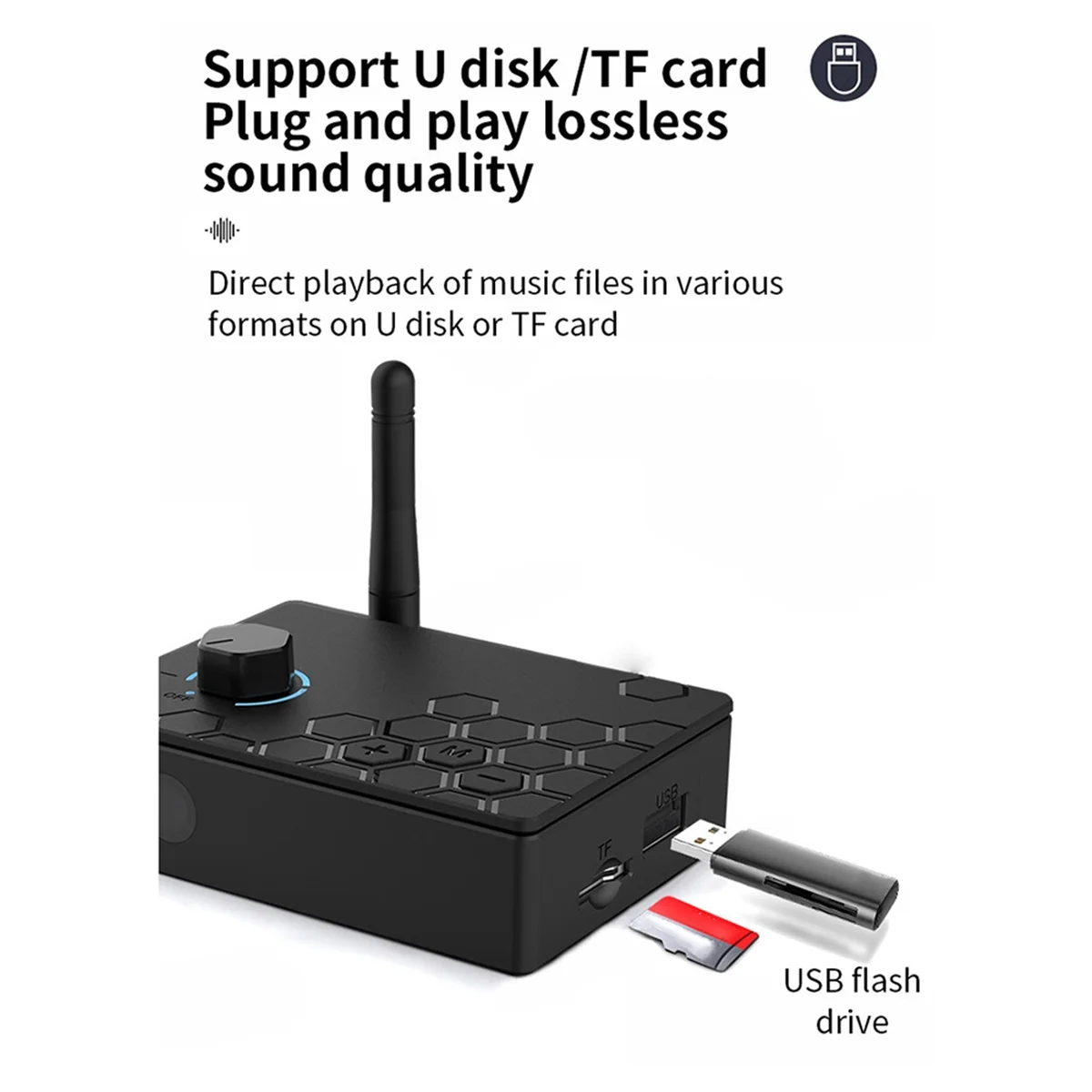 Popular HIFI 5.4 Bluetooth Receiver Digital to Analog Digital to Analog Remote Control Coaxial Converter Adapter