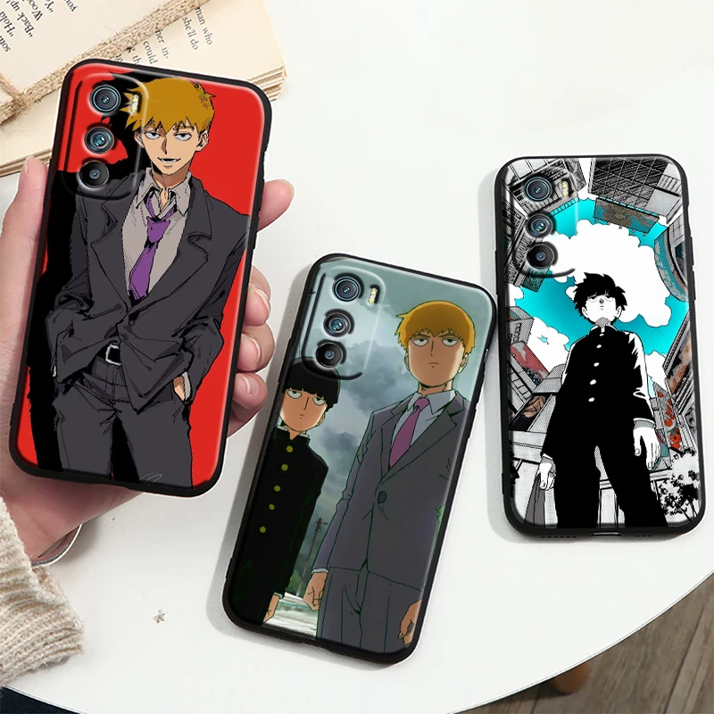 Anime Mob Psycho 100 Tpu Silicone For OPPO A98 A96 A94 A74 A72 A57S A55 A53S A15S A16K A5 Black Cover