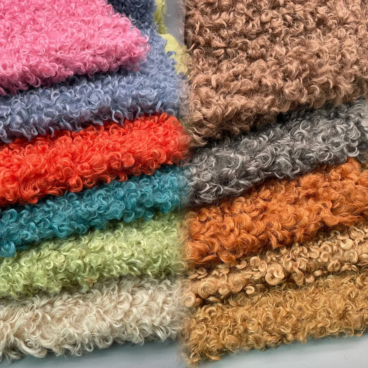 Cotton Doll Hair Fabric Encryption Wool Roll Looped Hair Fur Fabric Australian Wool DIY Clothing Shoes Boot Lining Cloth 45X40CM