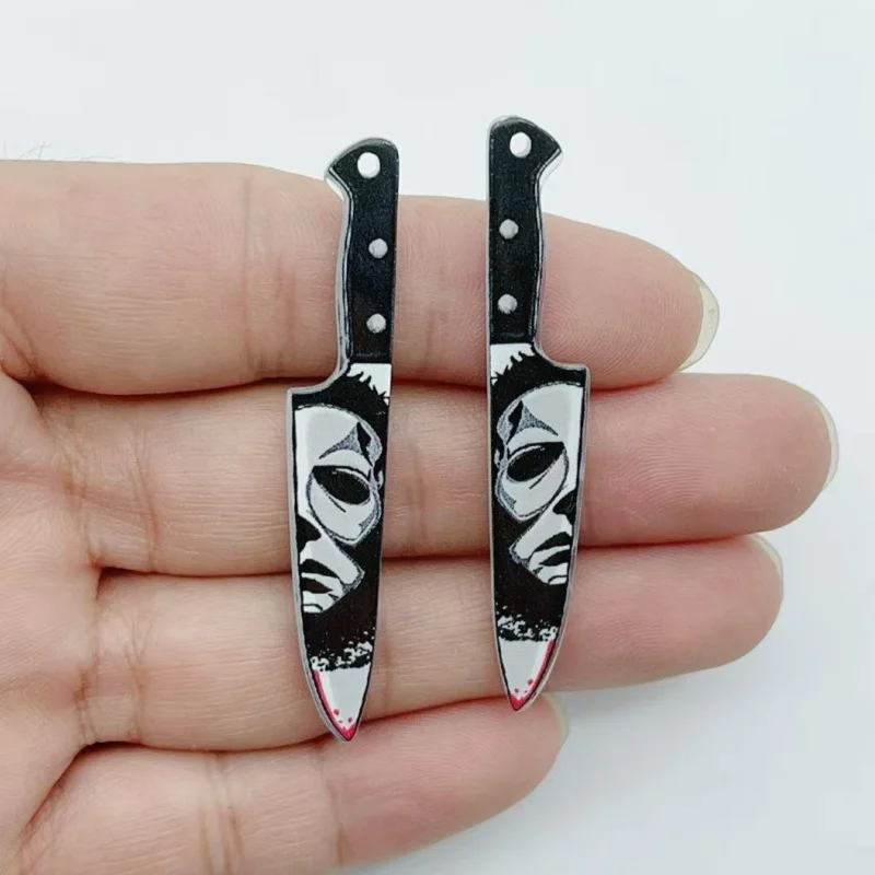 10 pieces of acrylic jewelry Halloween  pendant DIY earrings necklace jewelry making supplies view 5