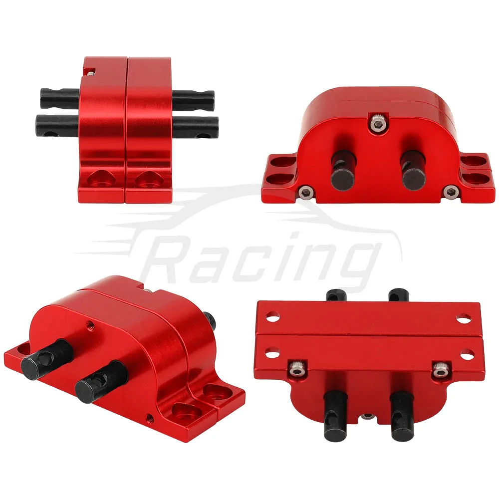 Skrzynia rozdzielcza ze stopu metali Skrzynia biegów z płytą montażową do Axial SCX10 D90 1/10 RC Car 1/14 Tamiya Truck Upgrade Parts