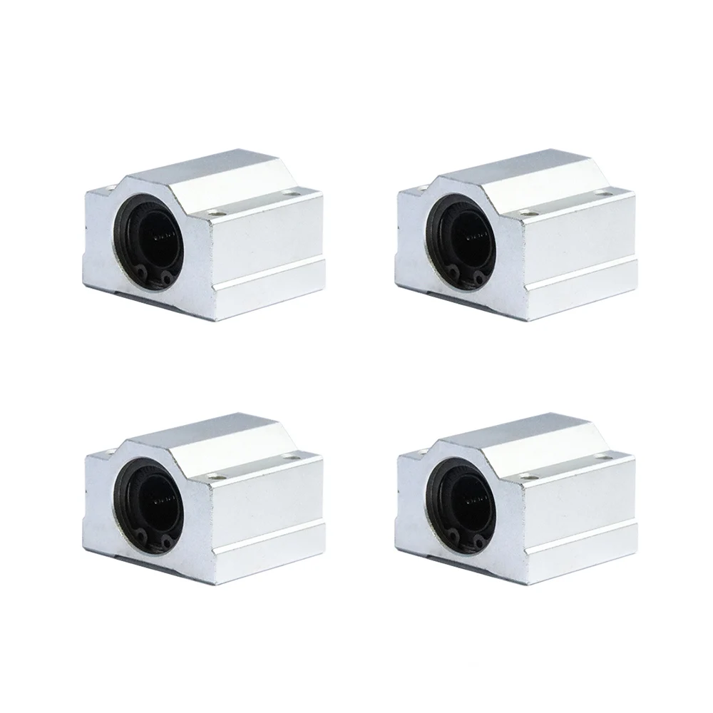 4pcs SC8VUU SC10VUU SC12VUU SC16VUU SC20VUU SC13VUU Sliding block linear bearing optical axis aluminum fixed seat