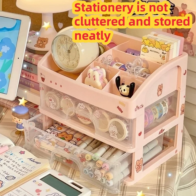 

Desk Storage Box Accessories Stationery Desk Sundry Children's Hair Accessories Small Storage Box Makeup Box Desk Organizer Box