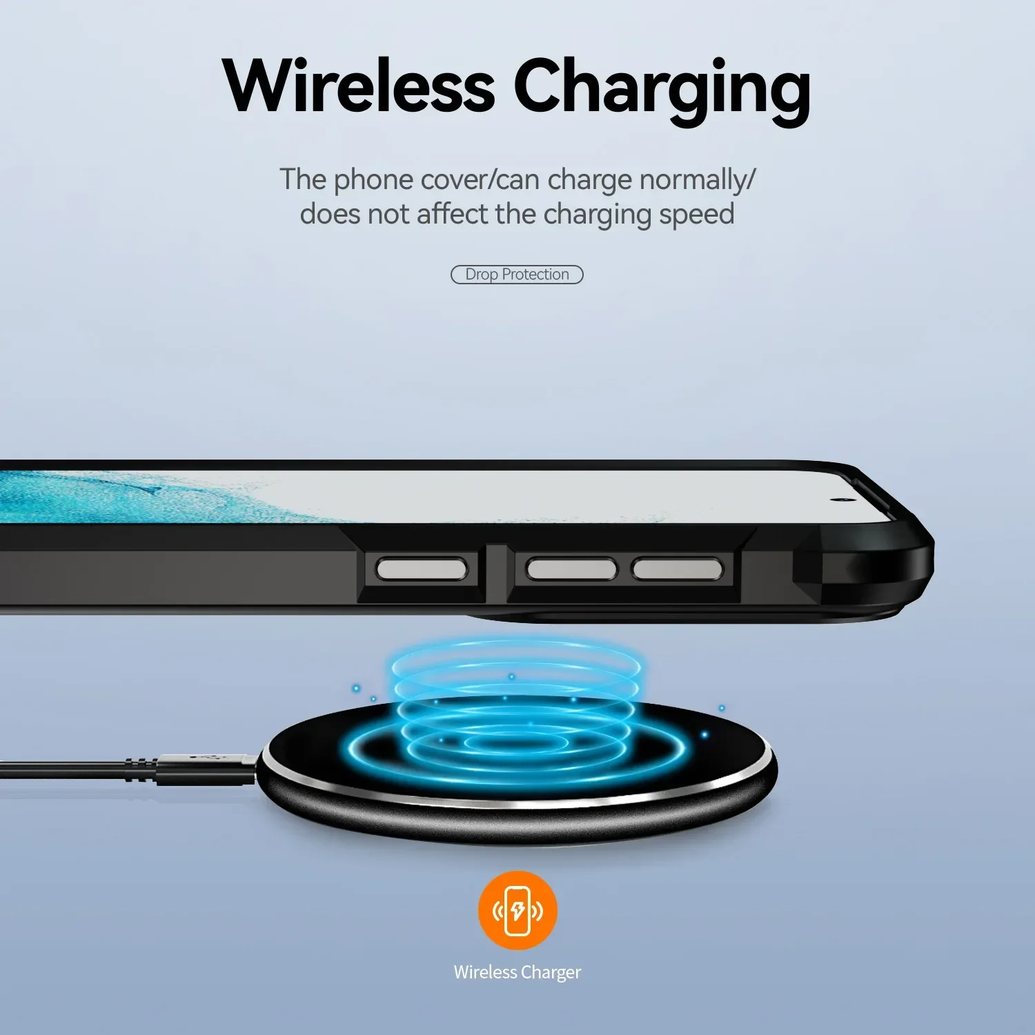 삼성 갤럭시 S25, S24, S23, S22 플러스용 충격 방지 휴대폰 케이스, 울트라 클리어 투명 소프트 실리콘 범퍼, 하드 아크릴 커버