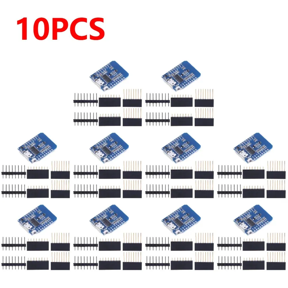1-10 stks ESP8266 D1 Mini WIFI Development Board ESP-12F Wemos D1 Mini Nodemcu Lua Iot Board 3.3 V Met Pins TYPE-C/Micro USB XCW - afbeelding 1
