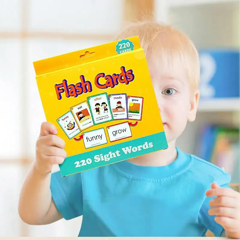 อ่าน Flashcards 220 Sight Words แฟลชการ์ดการเรียนรู้และของเล่นเพื่อการศึกษา Sight Word เกมอ่านแฟลชการ์ดสําหรับ Homeschool