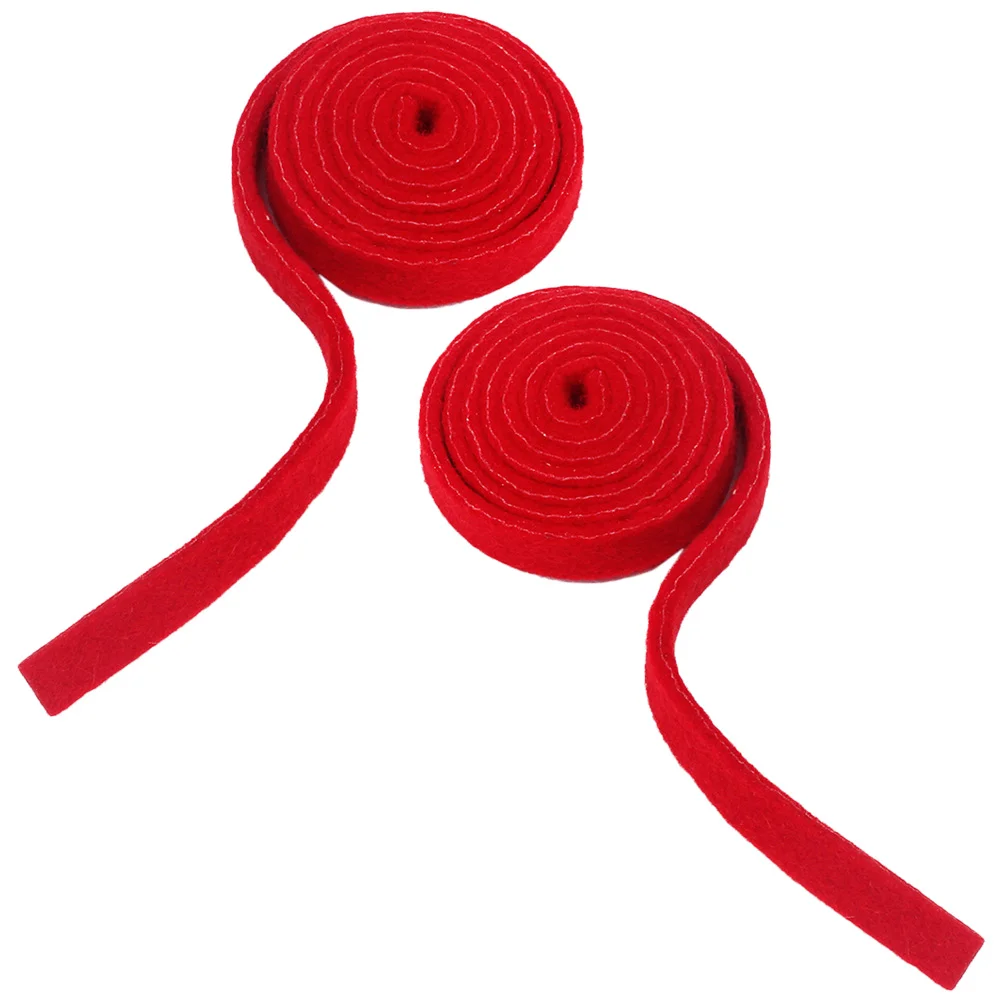 

2 Pcs Piano Tuning Stop Tape Red Equal Temperament *2pcs Felt Strip Tuner Belt Mute Parts Wool Kit Tool Strap