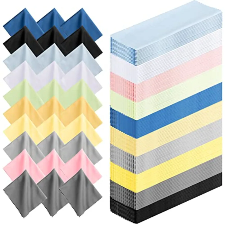 200 Pcs Microfiber Glasses Cleaning Cloth Set