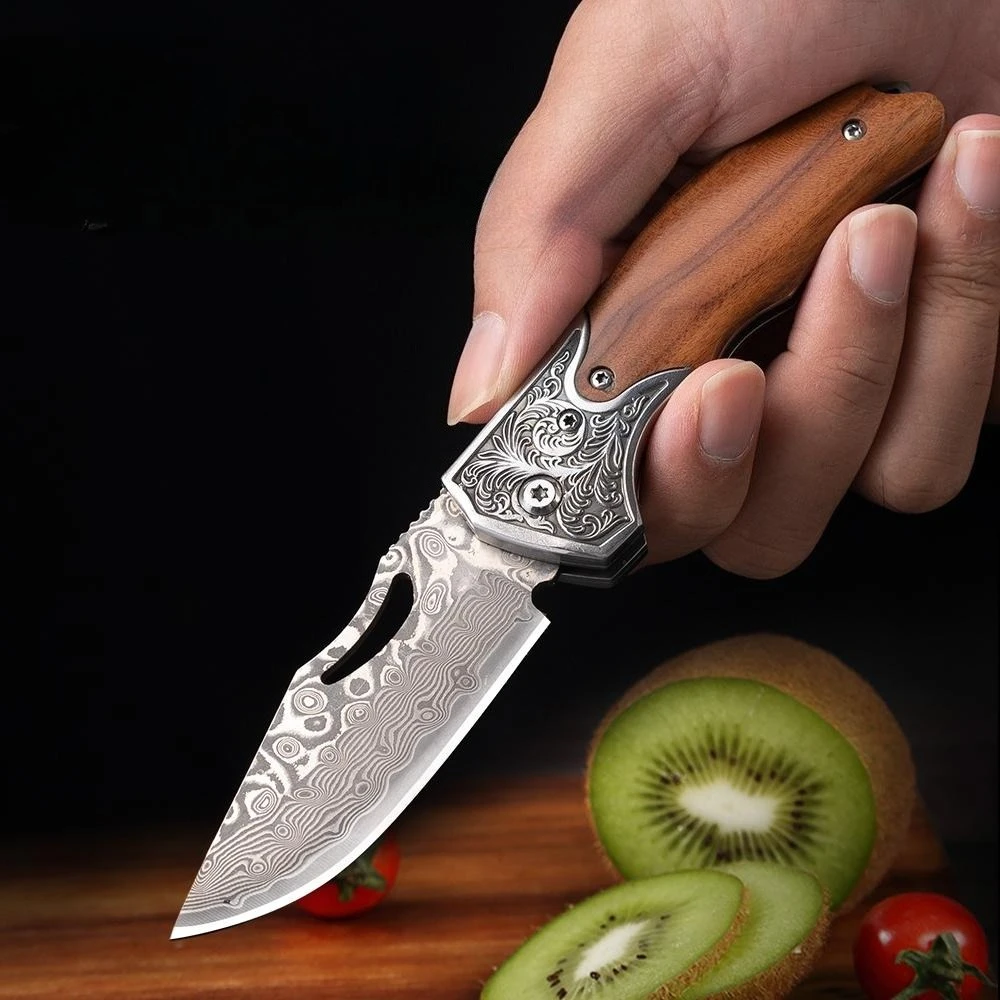 Fruit Utility knife Professional 67-layer Damascus Steel Knife Sharp High-hardness Cutting Meat Barbecue Knife Kitchen Tools
