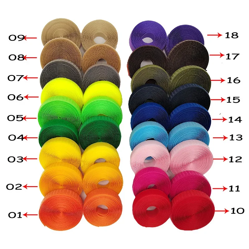 1\'\'/25mm Hook And Loop Fastener Tape NO Self Adhesive Fastener The Hooks Sewing Accessories DIY Craft No Glue 1M/24M