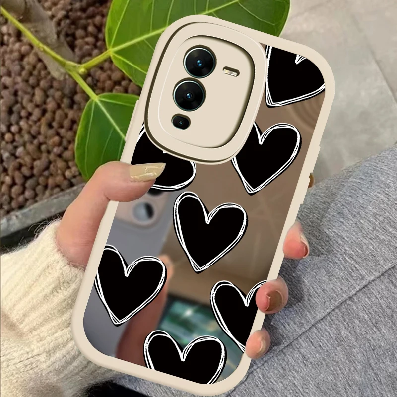 Luxury Makeup Mirror Case For Vivo V25E V25 Pro V27 V72E Shockproof Cover For Vivo V23 V23E V27 V27E S1 Pro S12 S15 Phone Case