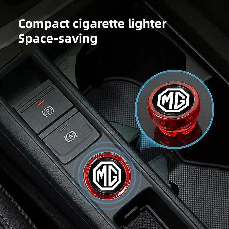 Auto Cigarette Lighter Socket Dustproof Protective Cap With MG Logo Fit MG ZS EV MG4 MG5 MG6 HS GS, Car Power Port Button Cover