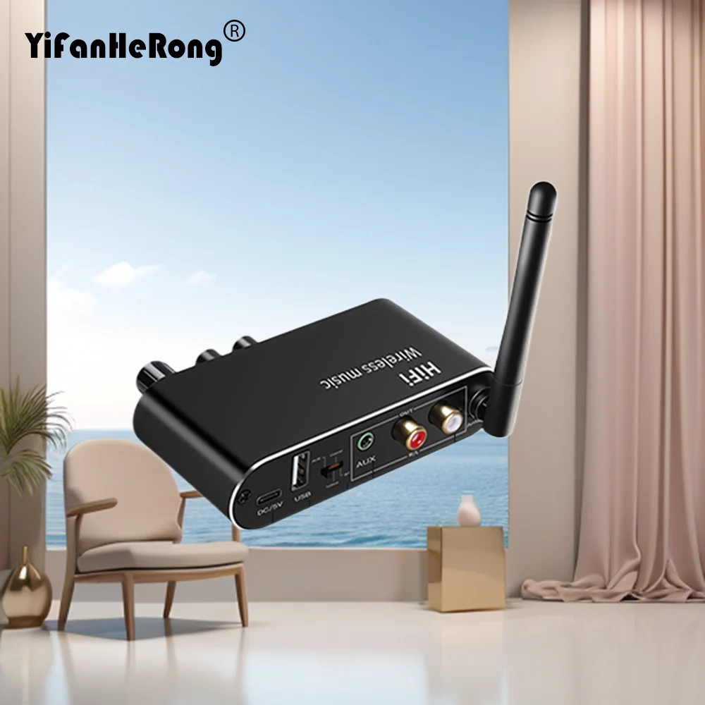 DAC Digital to Analog Audio Converter Spdif Optical Coaxial Signal to 3.5MM AUX Amplifier Decoder Bluetooth-Compatible Receiver