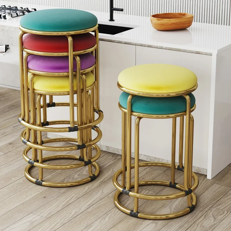 Banqueta doméstica luz luxo empilhável moderno simples banco internet celebridade sala de estar família mesa de jantar de reposição e cadeiras s