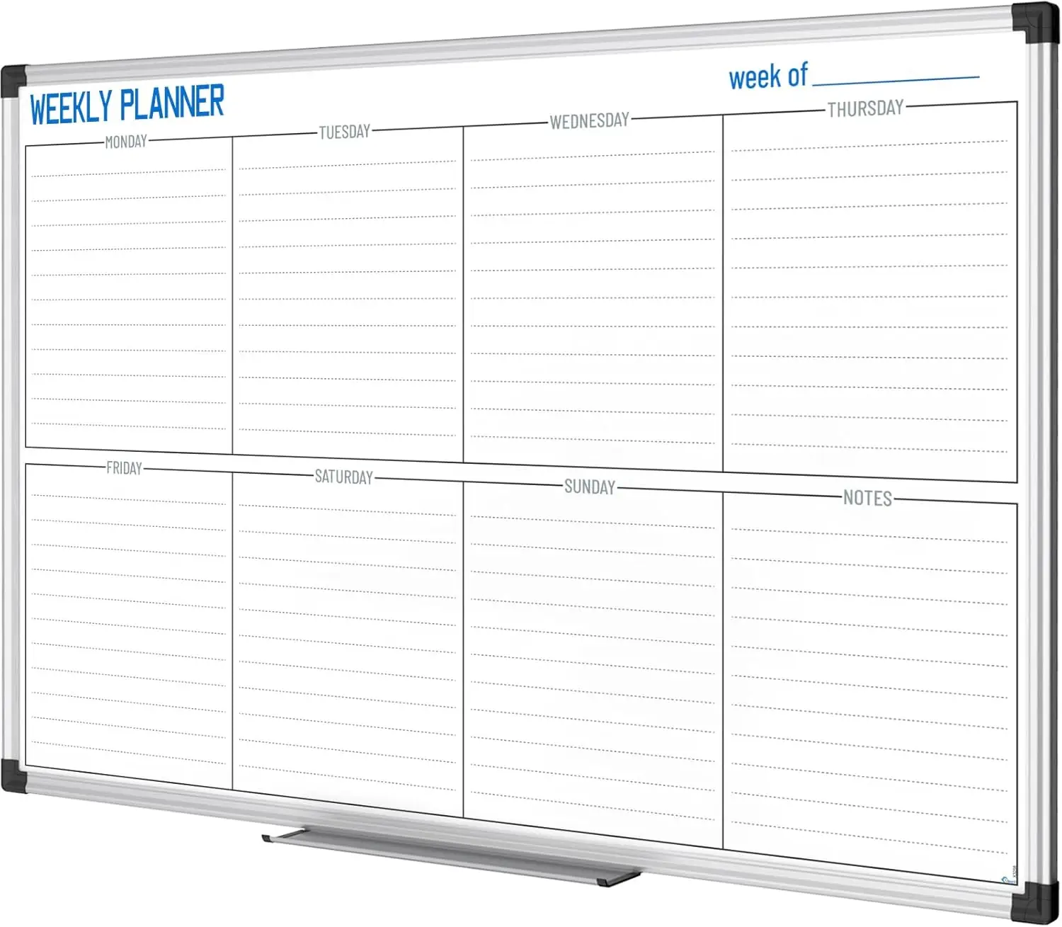 

Magnetic Dry Erase Weekly Planner 36x24 Inches with Aluminum Frame for Home Office School Organization