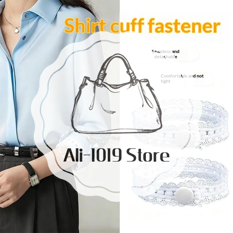 2/4 Pcs Shirt Sleeve Holders No Drill Adjustable Elastic Band Shorten Sleeve Length Cuff Fasteners