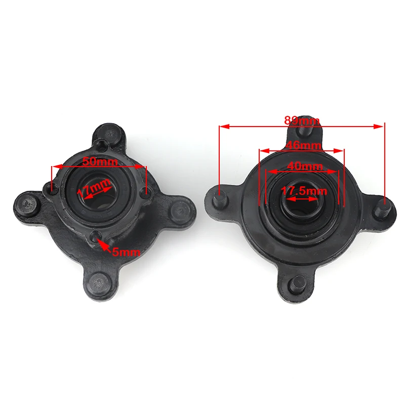 1 pcs 15mm-17mm 3/4 screw M8 front wheel hub, suitable for 49cc 50cc 110cc 125cc go kart Buggy go kart ATV four-wheel car parts