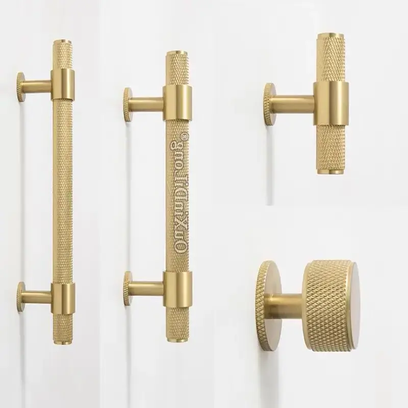 

Высокое качество, 4 шт., твердая латунь, ручки для мебели с накаткой, ручки для ящиков, шкаф, шкаф, комод, дверные ручки