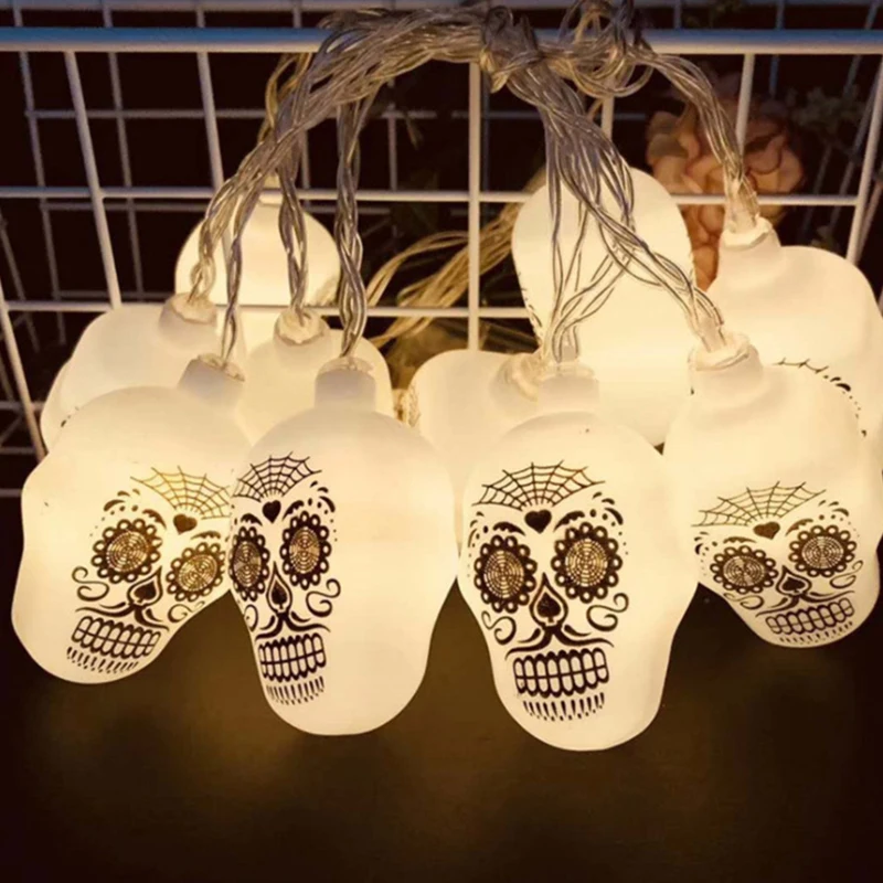 1,5 M 10LED Halloween LED Lichterkette Horror Augäpfel Kürbis Spinne Fledermaus Schädel Lampe Süßes Oder Saures Happy Halloween Party decor – Detail 6