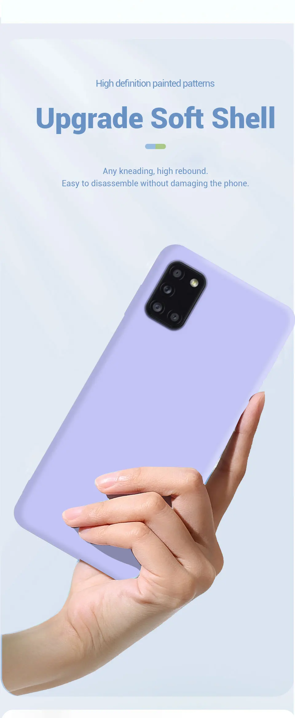 Flüssige Silikonhülle für Samsung Galaxy A31 A41 A51 A71 A11 A21S A12 A22 A32 A42 A52 A52S A72 4G 5G stoßfeste Hülle – Detail 5