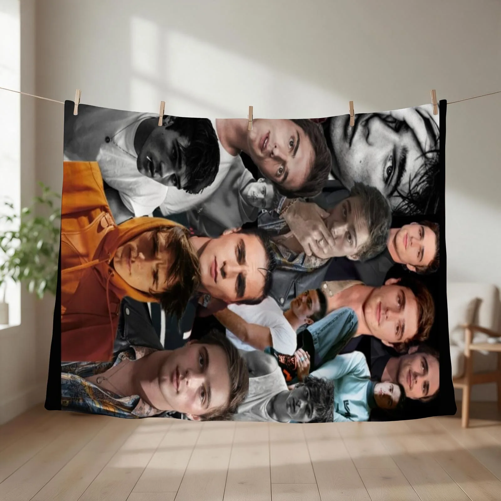 Jacob Elordi Editing Throw Blanket couch cozy soft plush fuzzy picnic outdoor blanket