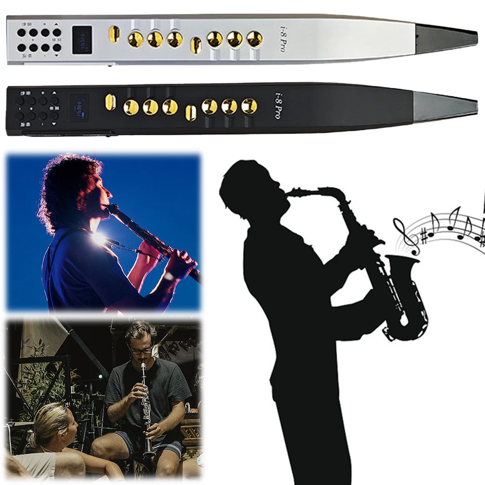 Mini Saxophone Digital Wind Instrument with Removable Mouthpiece Electric Blowpipe 89 Tone Wind Instrument Built-in Speaker